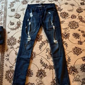 Lightly worn mid rise jean leggings
